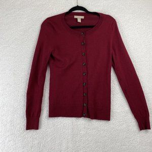 Banana Republic Burgundy Cardigan Sweater